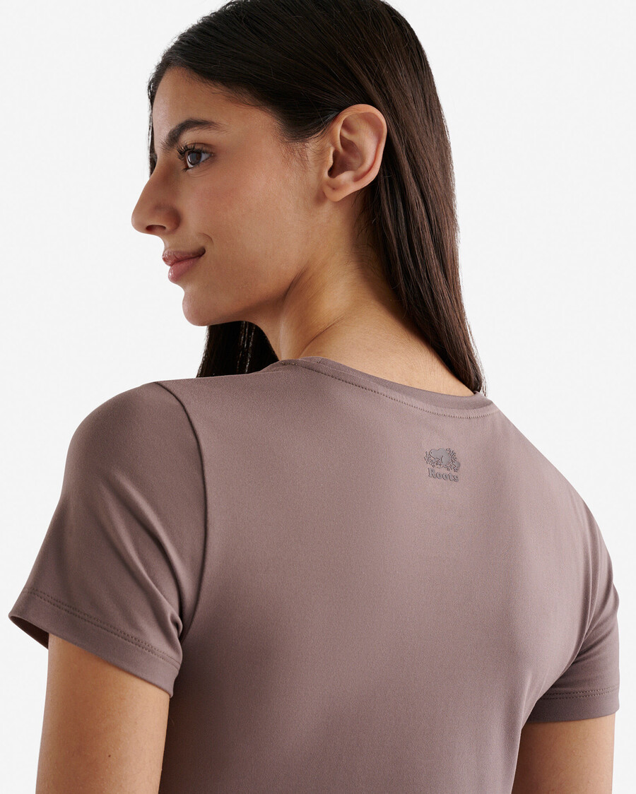 renew strick-t-shirt mit kurzen ärmeln