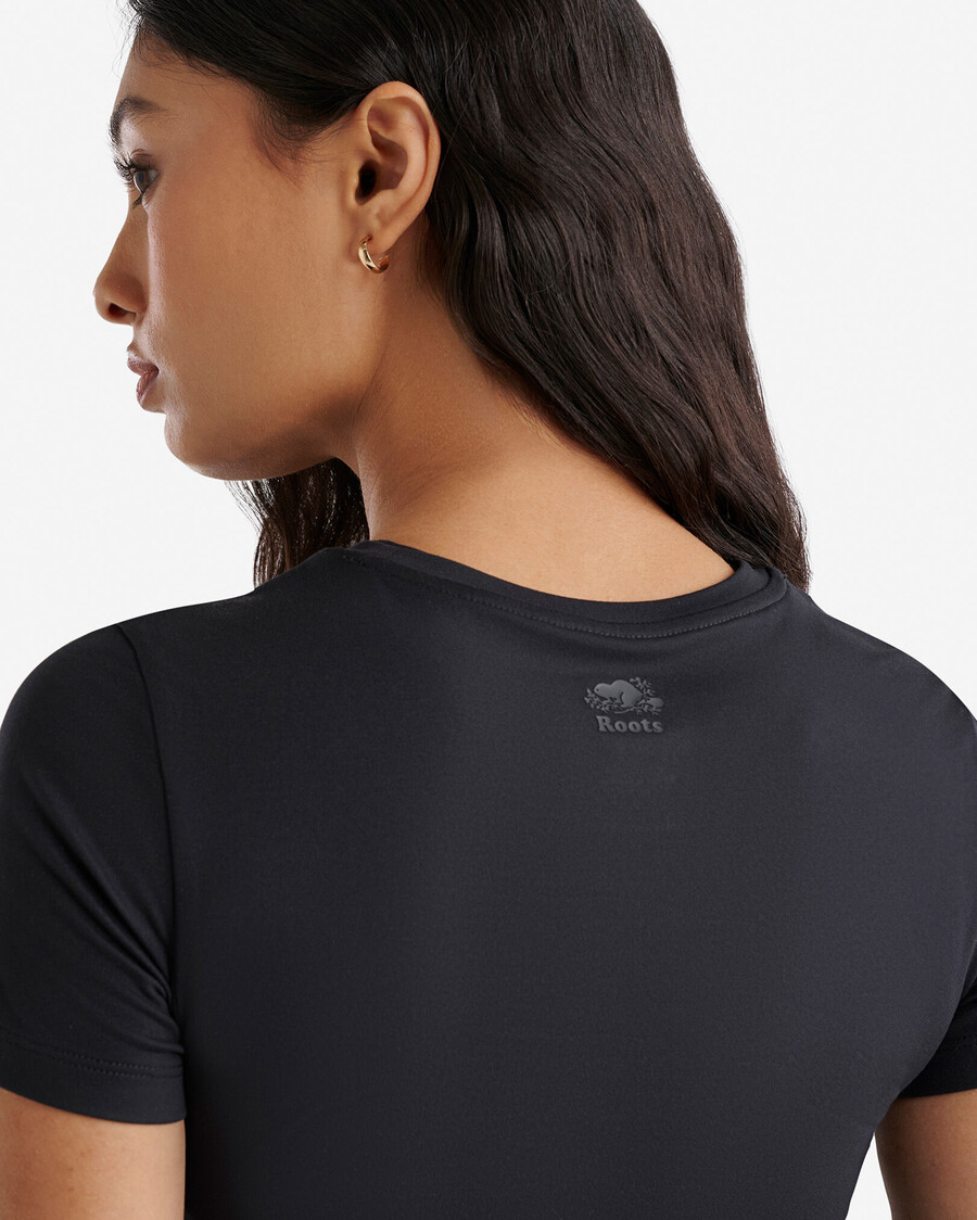 renew strick-t-shirt mit kurzen ärmeln