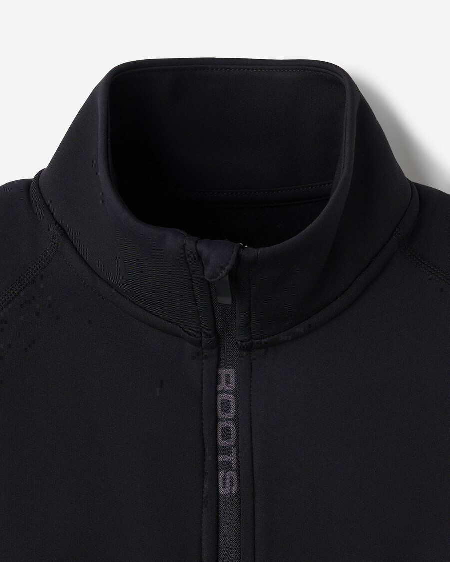 aktive warme jacke mit durchgehendem reißverschluss